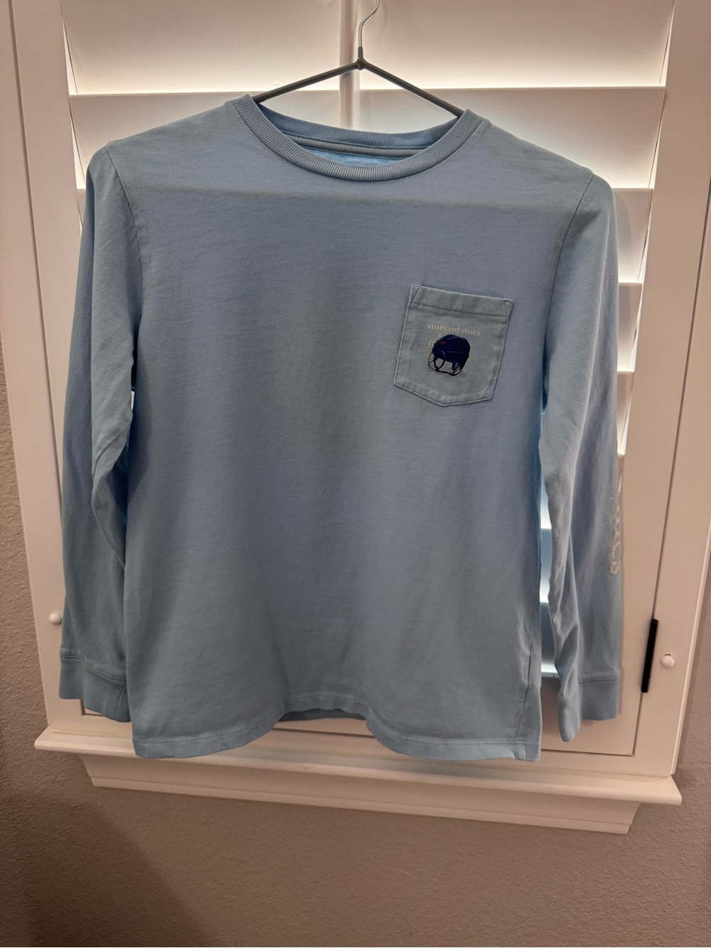 Kids Long-Sleeve Pocket Tee - Light Blue